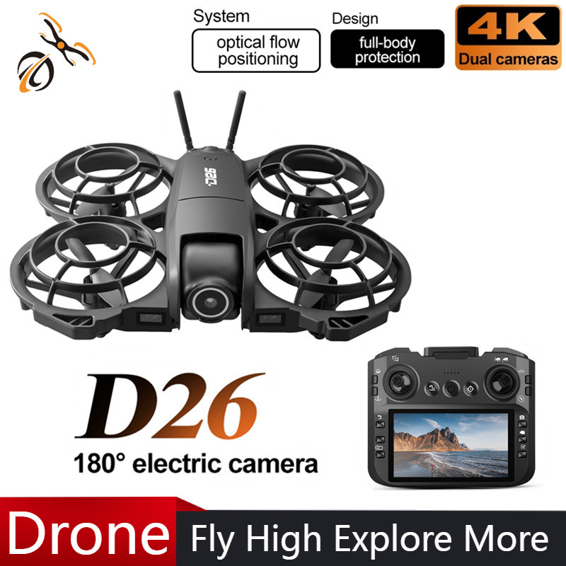 Drone D26 4K Aerial HD 180 °   - Drone Gimbal Case ulasan dan harga