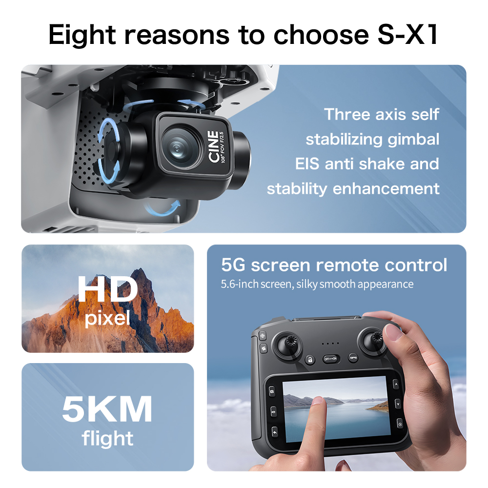 Penawaran Terbaik Drone GPS S- - Drone Gimbal 3 Axis ulasan dan harga